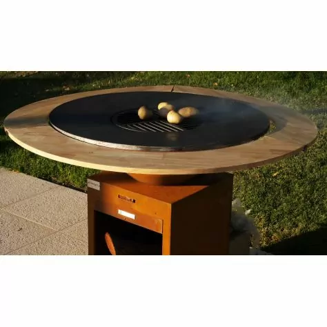 Table circulaire en bois pour Brasero